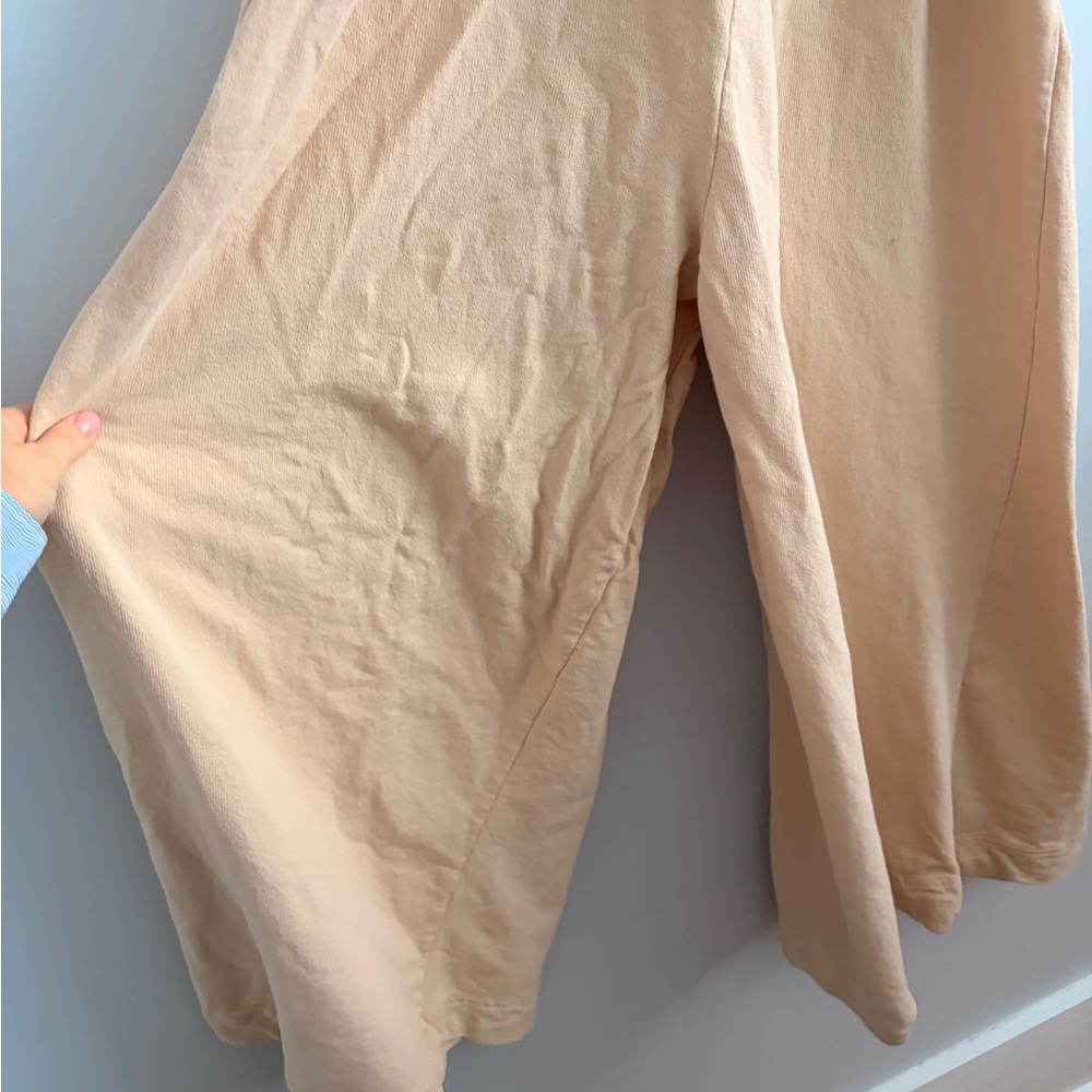 Urban Outfitters Out From Under Jumpsuit Cream Medium Wide Leg Outfit - Picture 6 of 9
